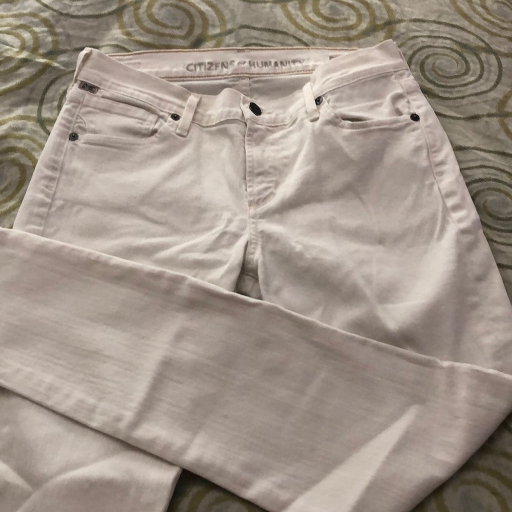 🧲Citizens of Humanity, white cropped skinny jeans